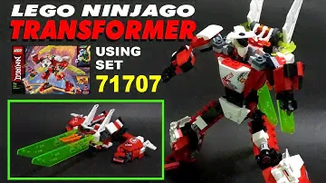 Tutorial: LEGO Transformer, alternate design from Ninjago Set 71707: Kai's Mech  Jet