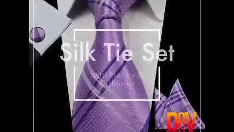 Silk Tie Set with Hanky & Cufflinks