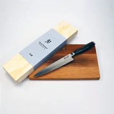 Нож Kai Shun нож Tim Mlzer TDM 1701 сверхострй японский нож с дамасским лезвием 15 см уникальная разделочная доска ручной работ