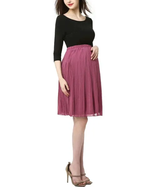 Платье для беременных kimi + kai Colorblock Empire Waist-2