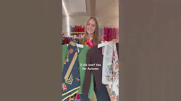 3 silk scarf ties to go with your Autumn outfits! #silkscarf #vintagestyle #scarftie