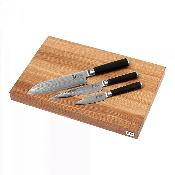 Разделочная доска 39x26x3,6 см, материал дуб, Kai, Япония, DM-0789-1
