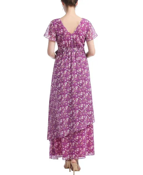 Платье для беременных от kimi + kai "Faux Wrap Chiffon Maxi Dress"