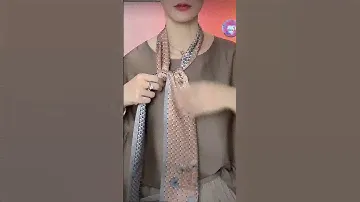 How to Tie a Long Silk Scarf 6in x 60in 15cm x150cm #21