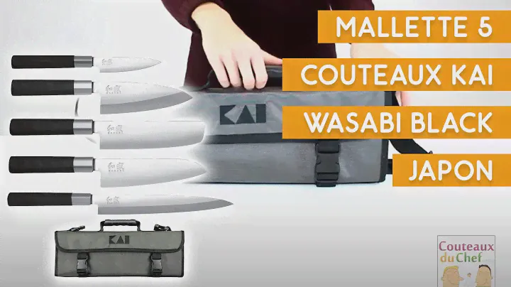 Présentation de la mallette 5 couteaux Kai Wasabi Black JAPON
