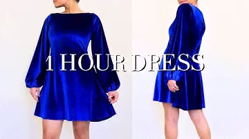 Easy Boat Neck, Bishop Sleeve, Knit Dress | Bella Frock Pattern