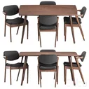 Dining Set 02 - Kai Kristiansen - Стол + стул - 3D модель