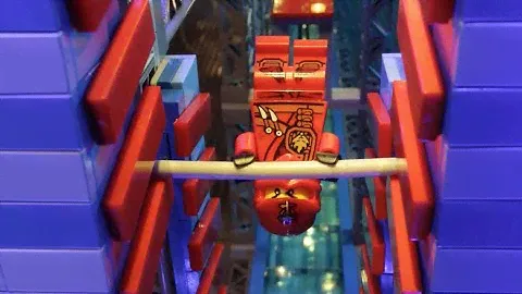 Ninjas take on the American Ninja Warrior Obstacle Course! - LEGO NINJAGO