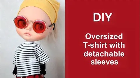 Oversized T-shirt with detachable sleeves. Футболка оверсайз со съемными рукавами для Блайз