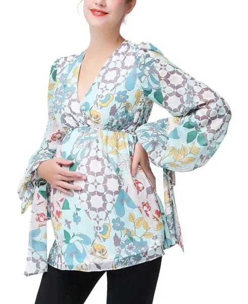 Блузка для кормящих kimi + kai Maternity V-Neck Babydoll