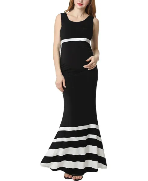 Платье для беременных kimi + kai Colorblock Mermaid Maxi-1