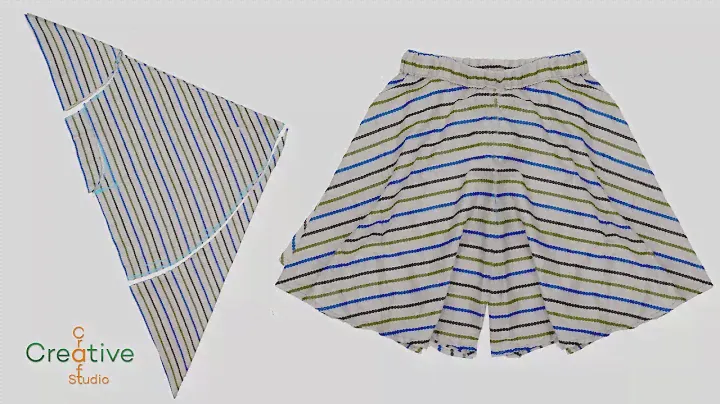 Very Easy Divided Skirt | Circular Culotte Shorts Cutting and Sewing | DIY Skirt Pants