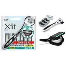 Мужской бритвенный станок с плавающей 3D головкой и пятью лезвиями KAI-RAZOR Xfit +4 кассеты