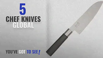 Top 10 Chef Knives Global [2018]: Kai Wasabi Black Santoku Knife, 6-1/2-Inch