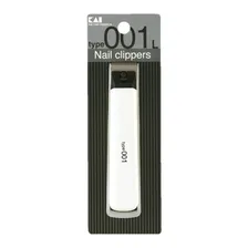 KAI Книпсер для ногтей NAIL CLIPPERS 001L (белый) с ровным лезвием, пилочкой и специальным чехлом (10,5 х 2,3 х 2,3 см)